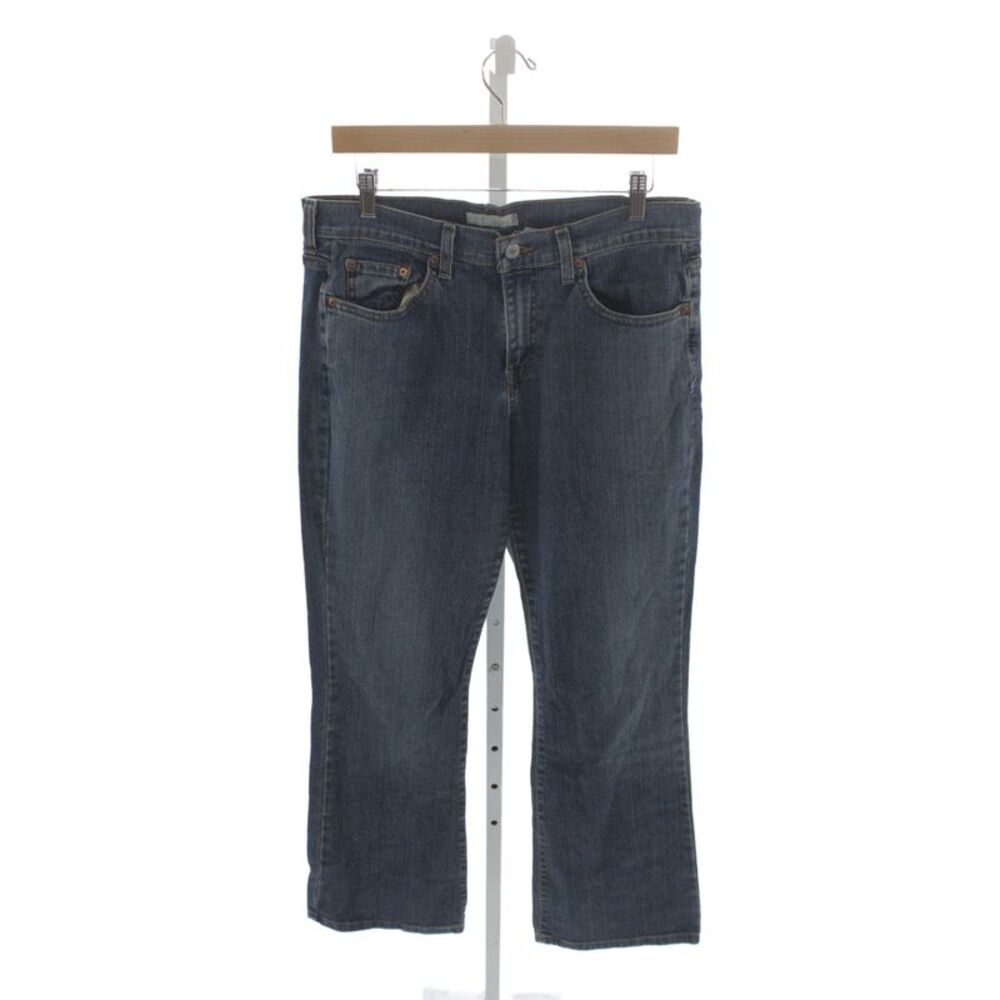 Levis Womens Bootcut Jeans Blue Cotton Mid Rise Inseam 30 Petites Size 10